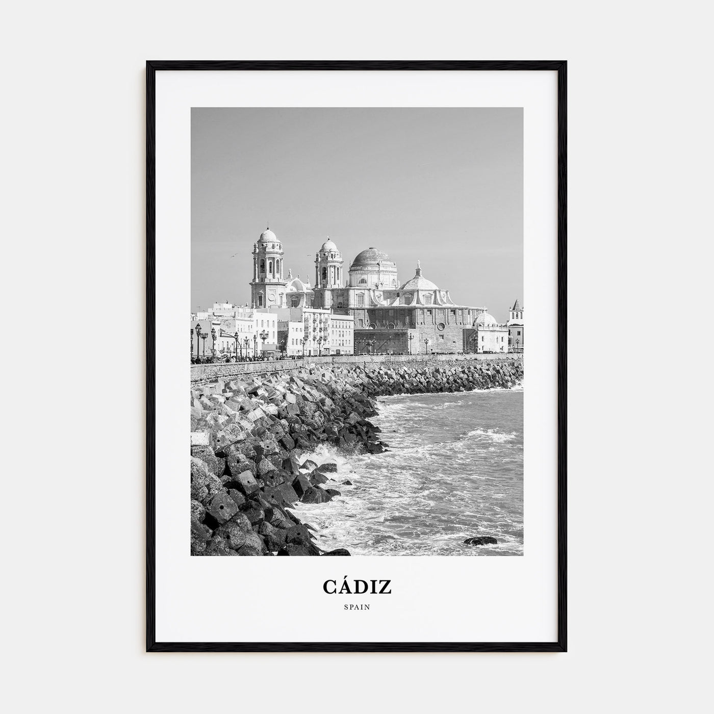 Cádiz Portrait B&W Poster