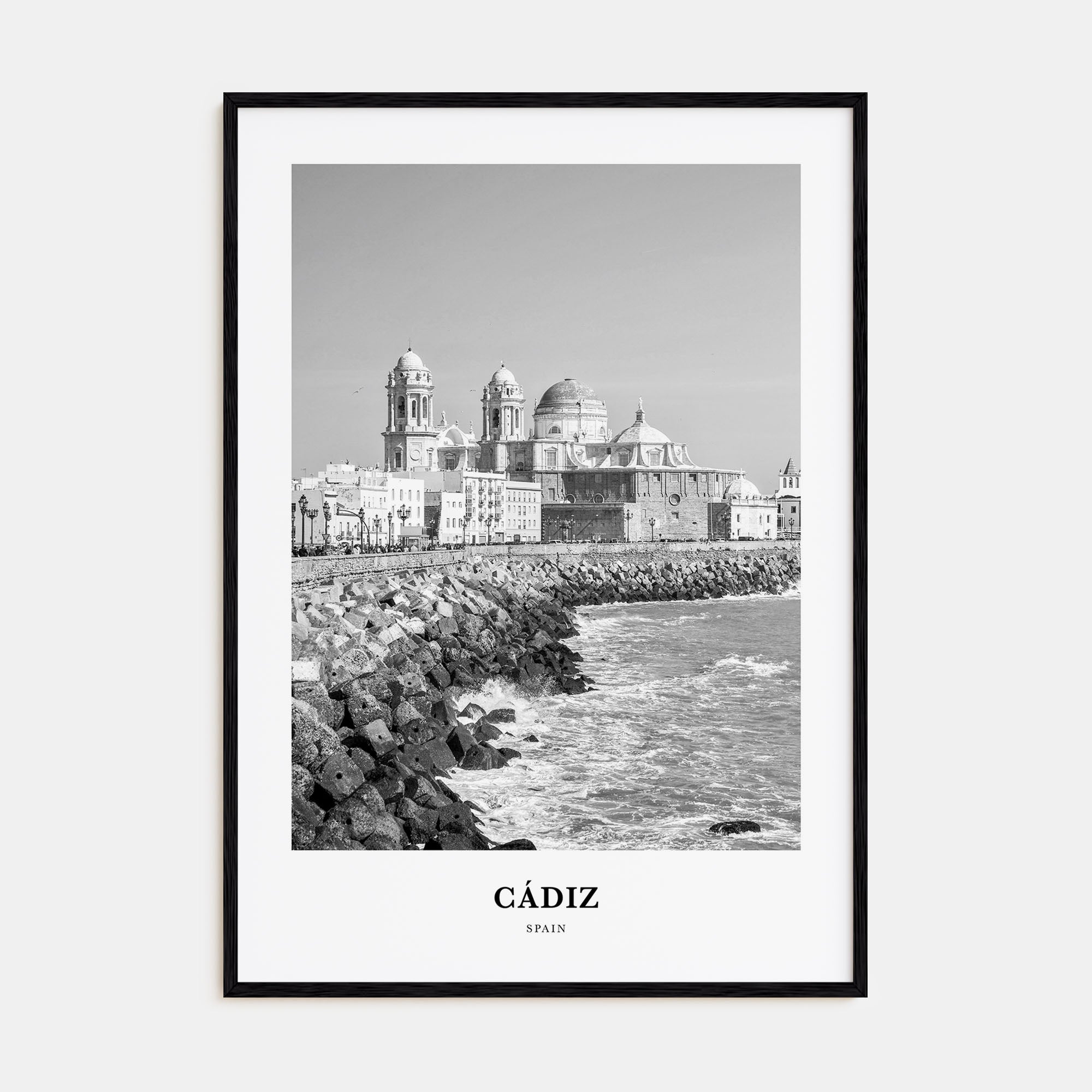 Cádiz Portrait B&W Poster