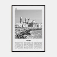 Cádiz Travel B&W Poster