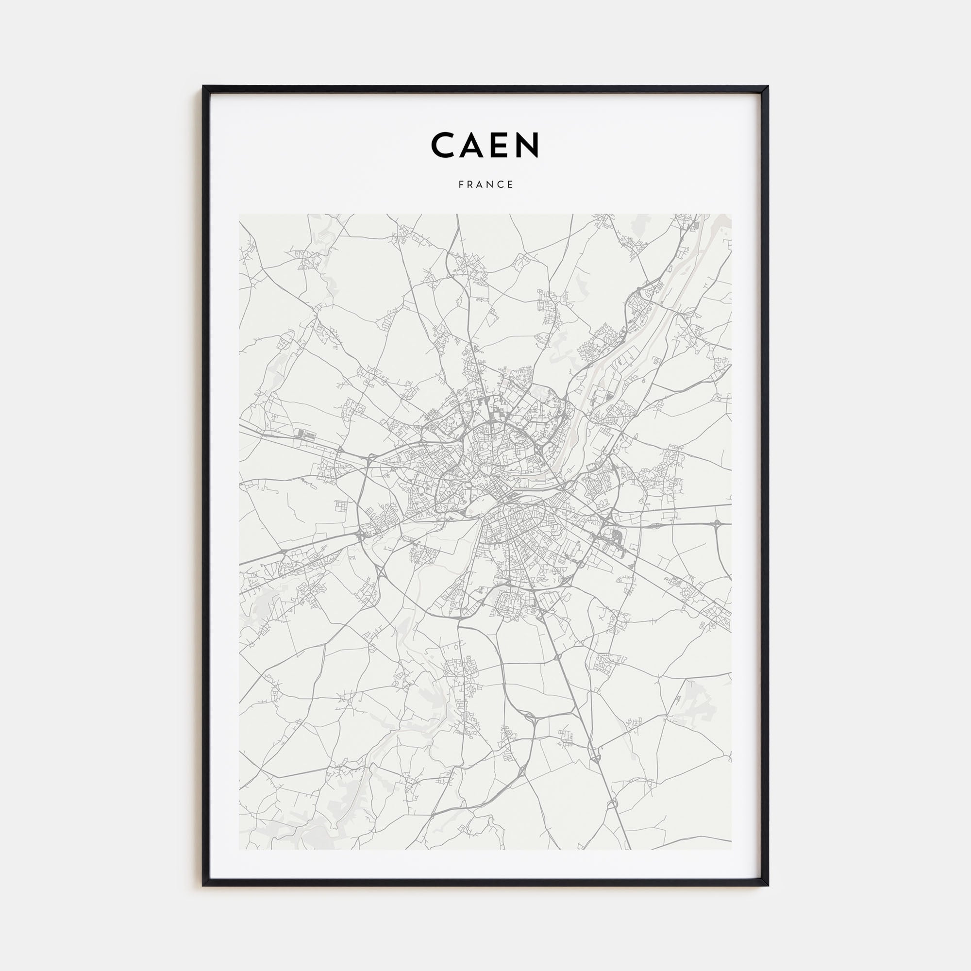 Caen Map Portrait Poster