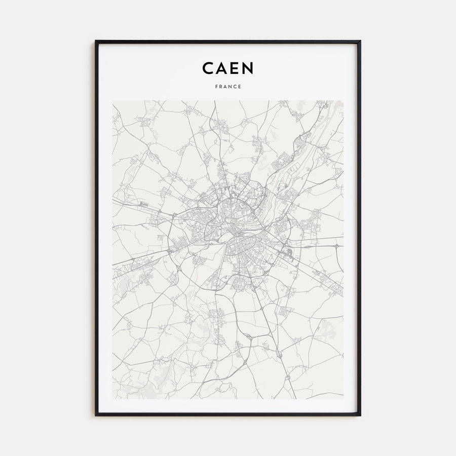 Caen Map Portrait Poster