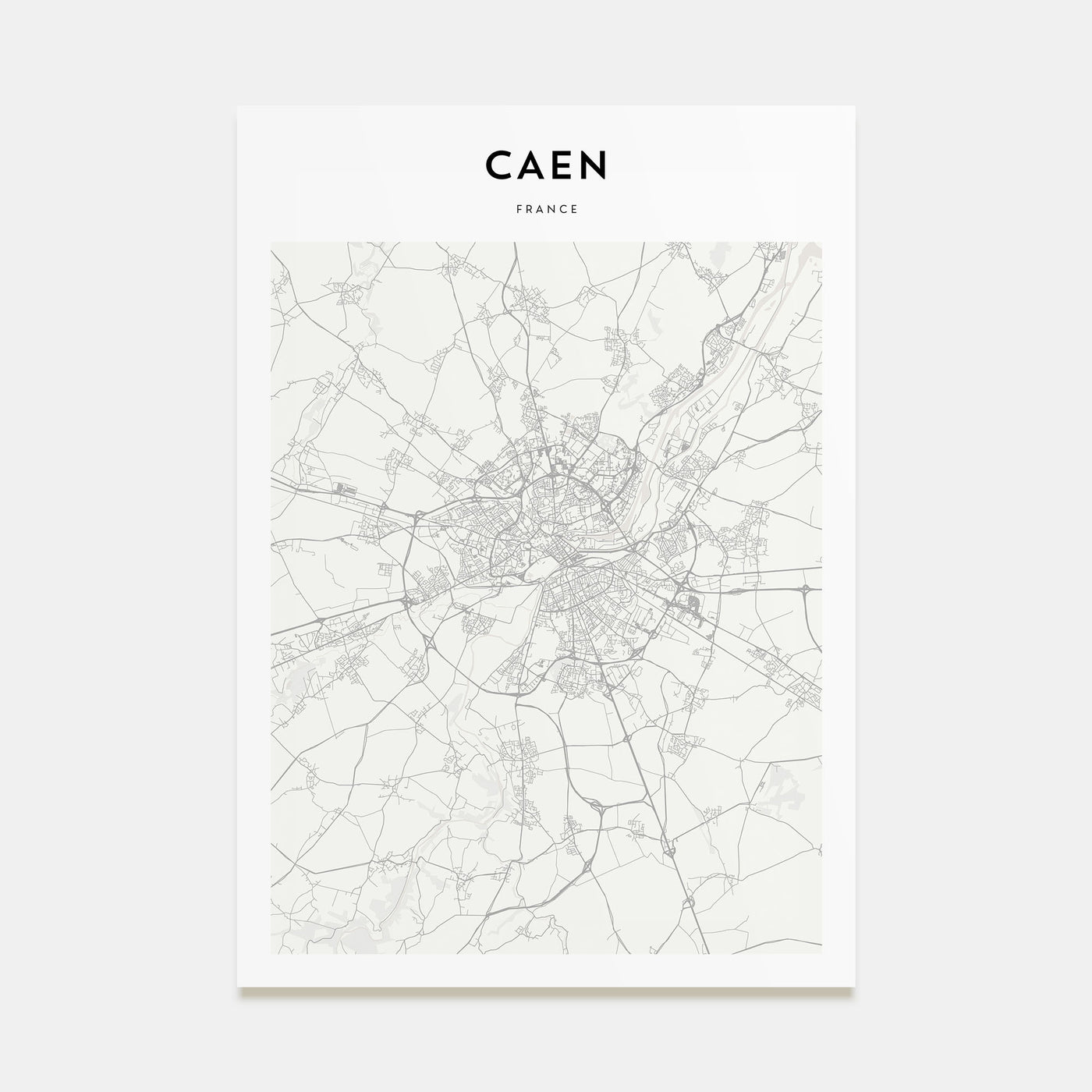 Caen Map Portrait Poster