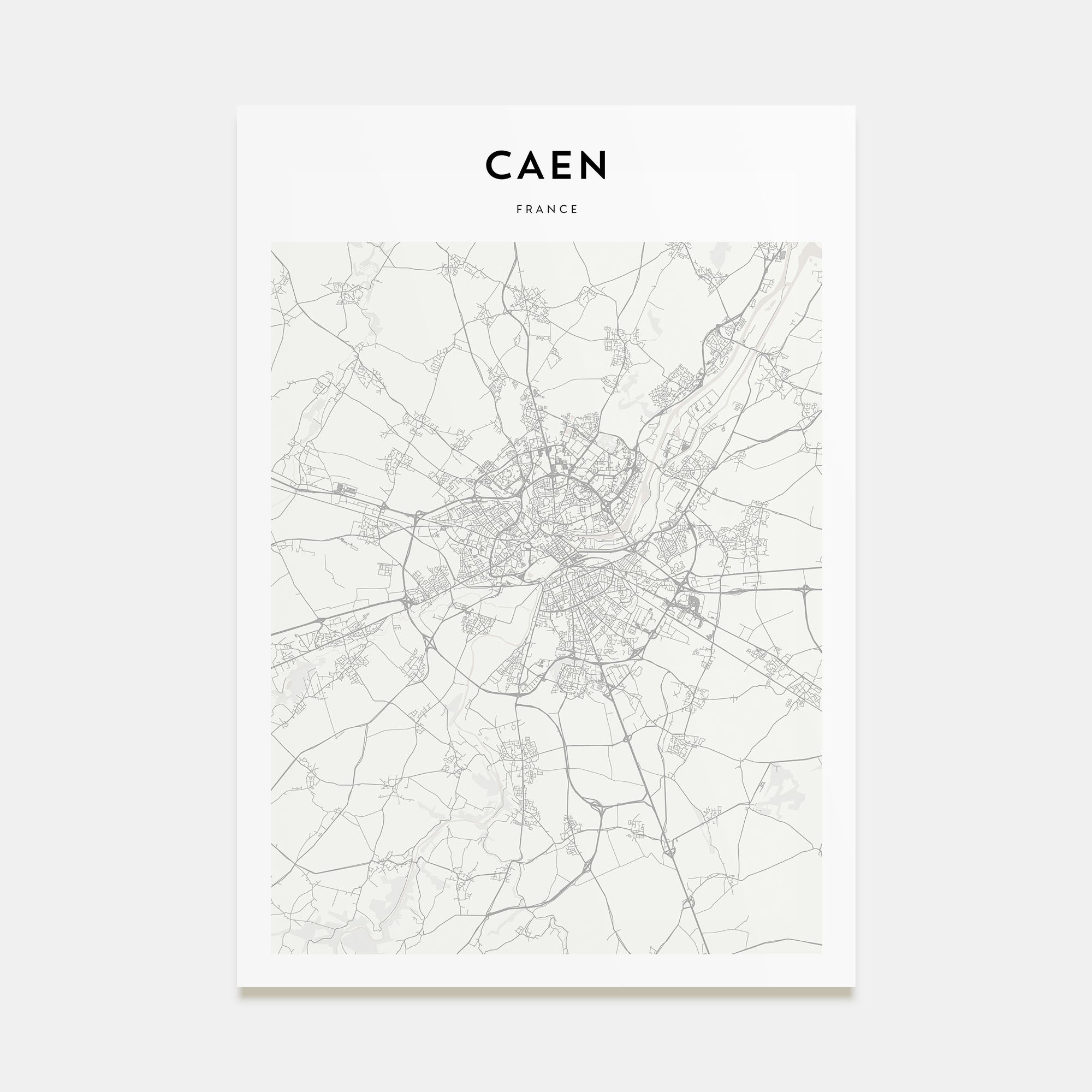 Caen Map Portrait Poster