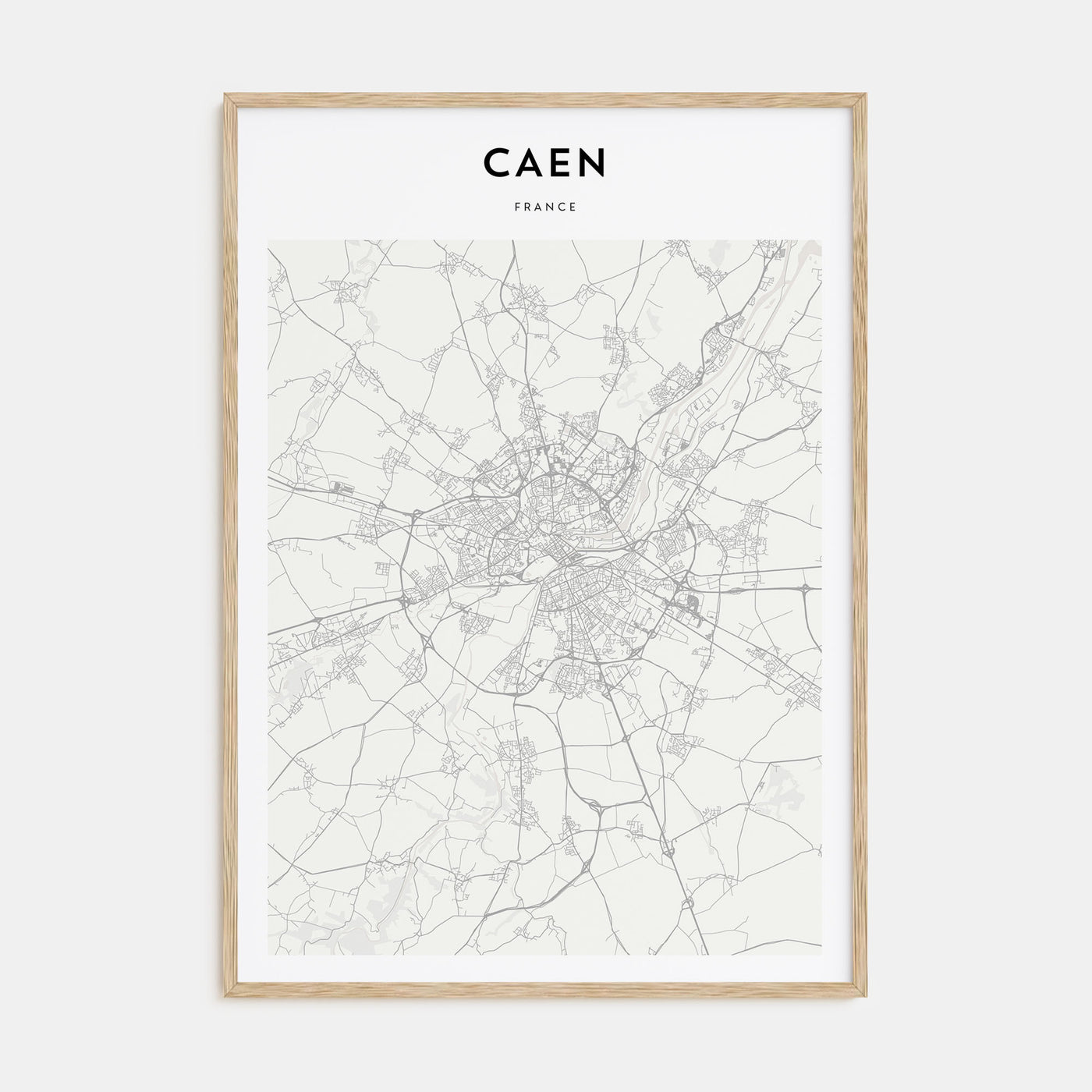Caen Map Portrait Poster