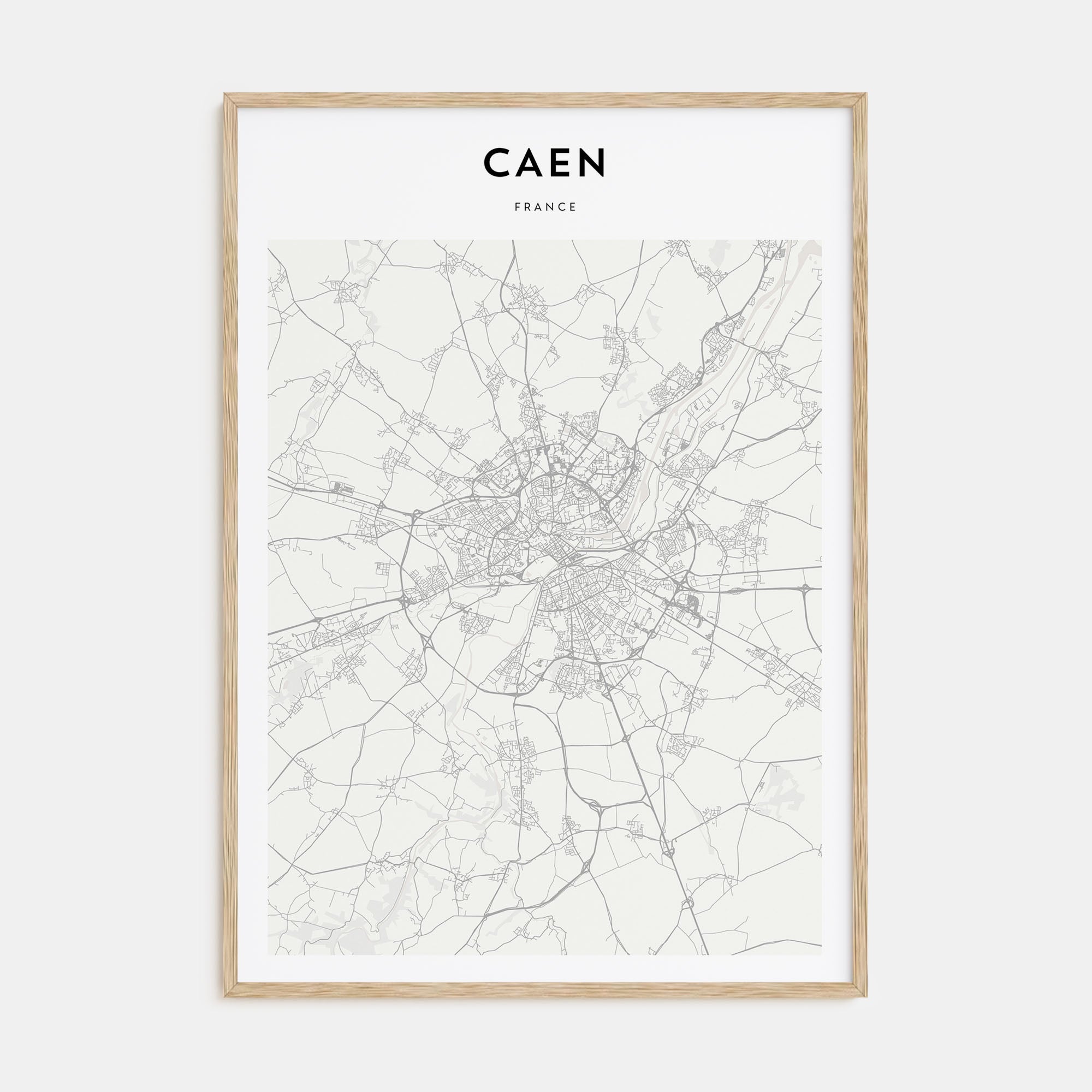 Caen Map Portrait Poster