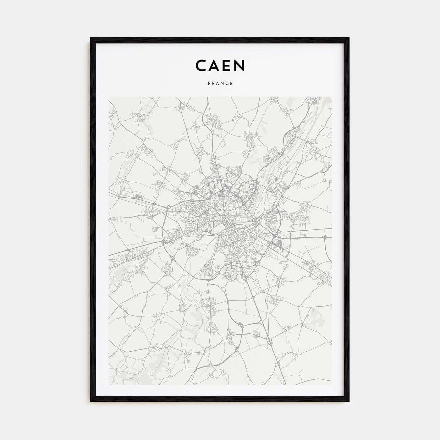 Caen Map Portrait Poster