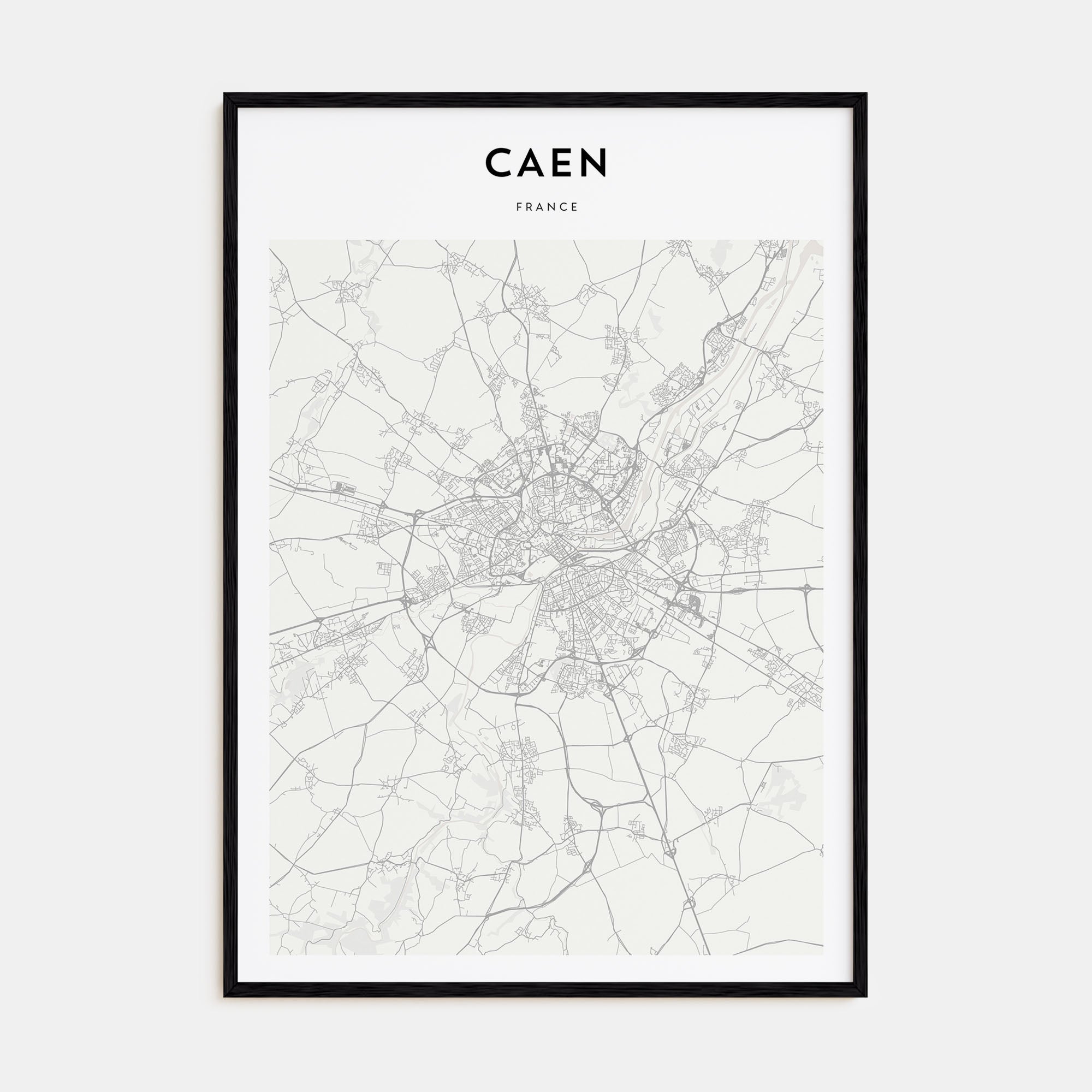 Caen Map Portrait Poster