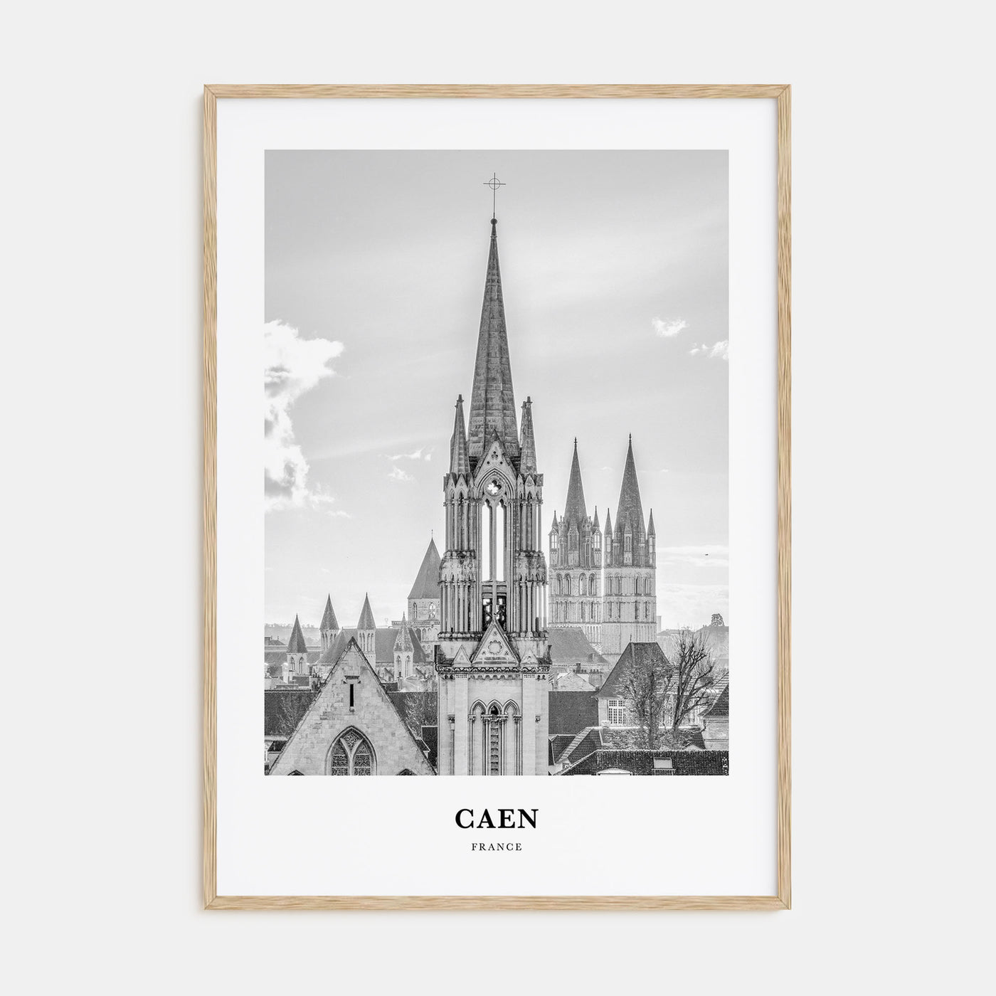 Caen Portrait B&W No 1 Poster
