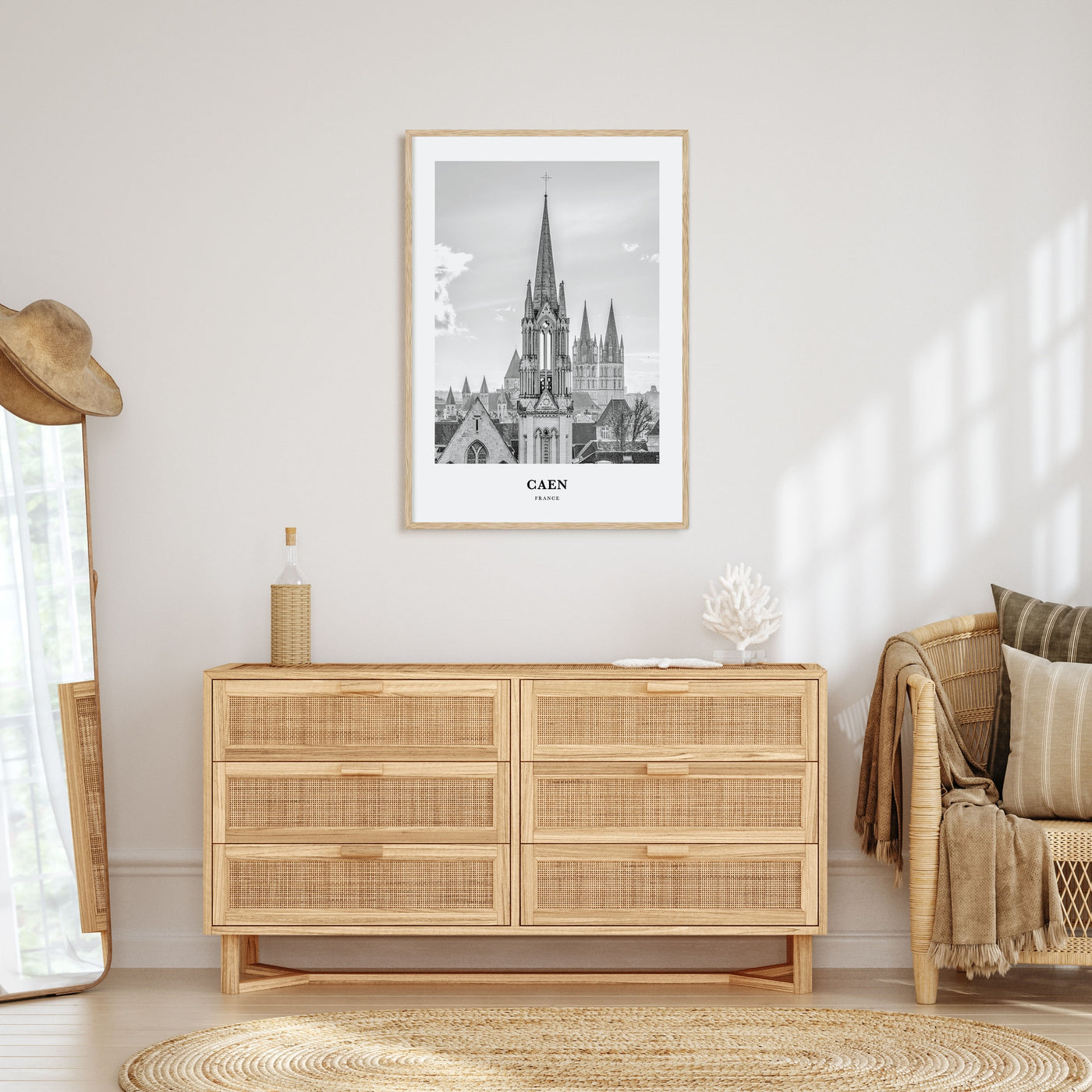 Caen Portrait B&W No 1 Poster