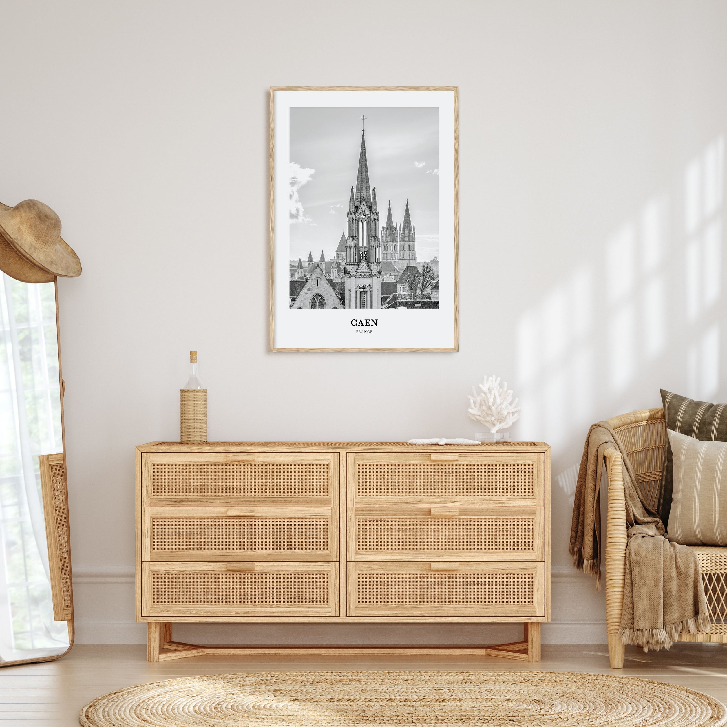 Caen Portrait B&W No 1 Poster