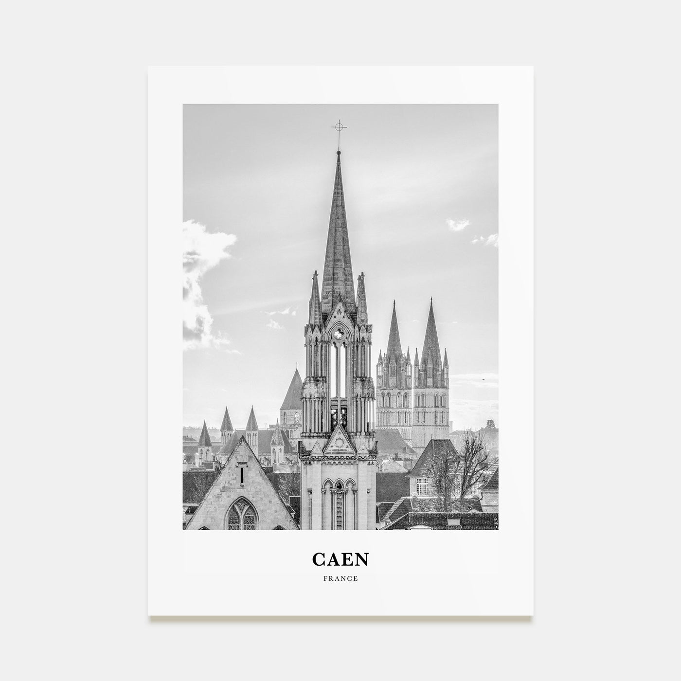 Caen Portrait B&W No 1 Poster