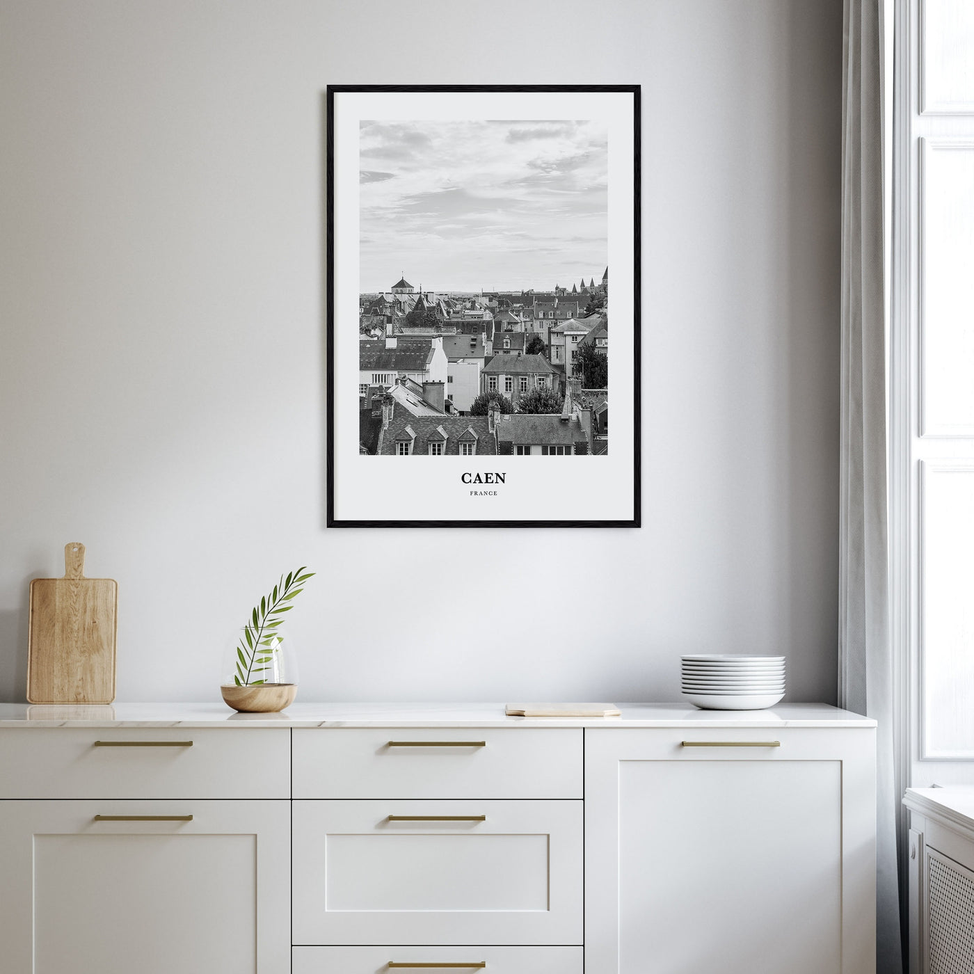 Caen Portrait B&W No 2 Poster