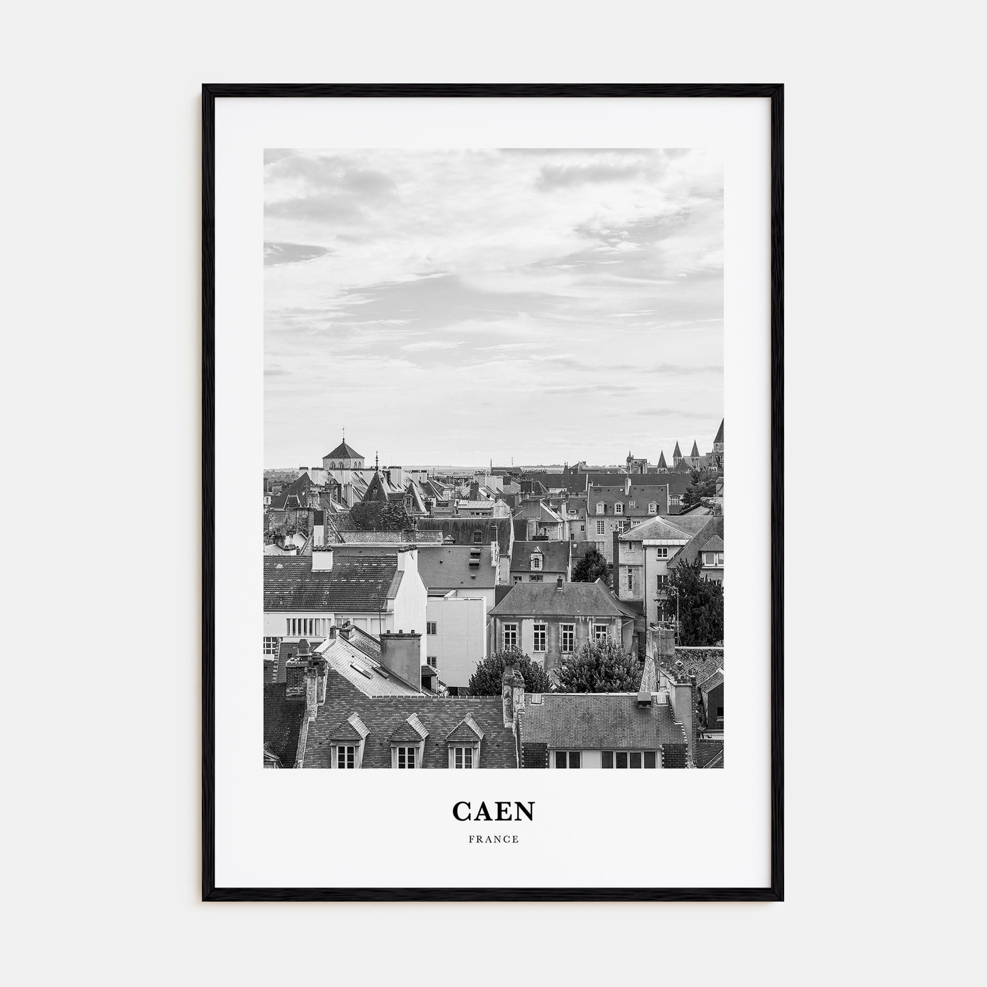 Caen Portrait B&W No 2 Poster