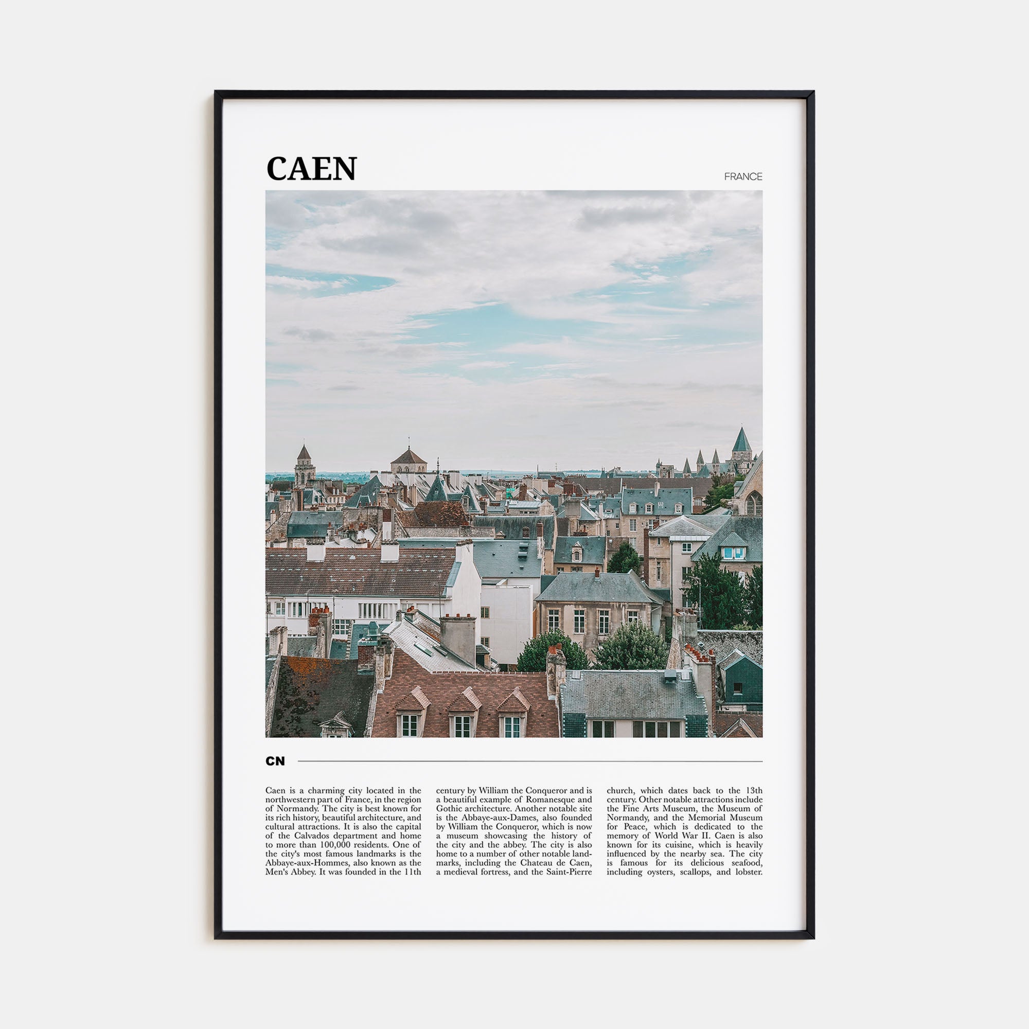 Caen Travel Color Poster