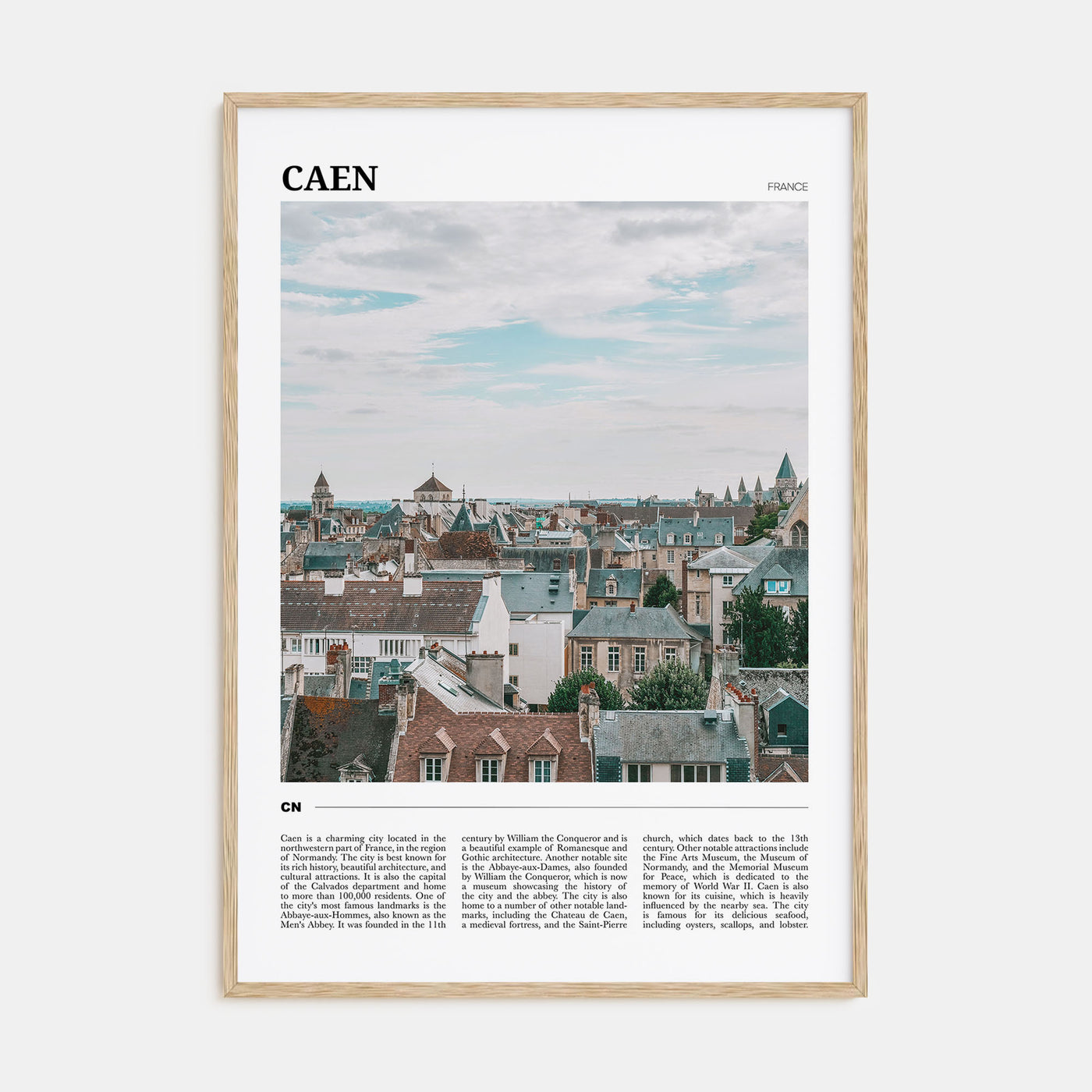 Caen Travel Color Poster