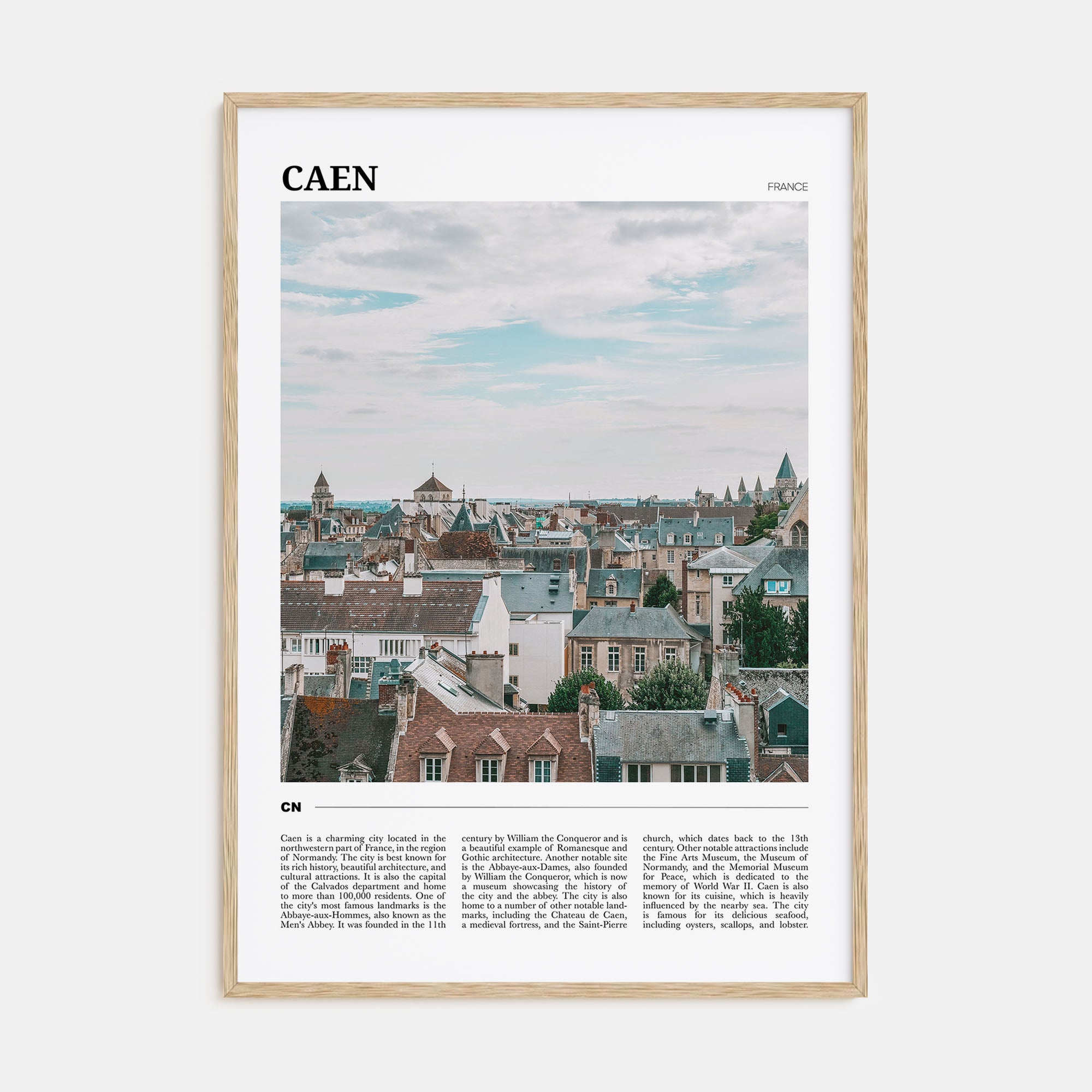 Caen Travel Color Poster