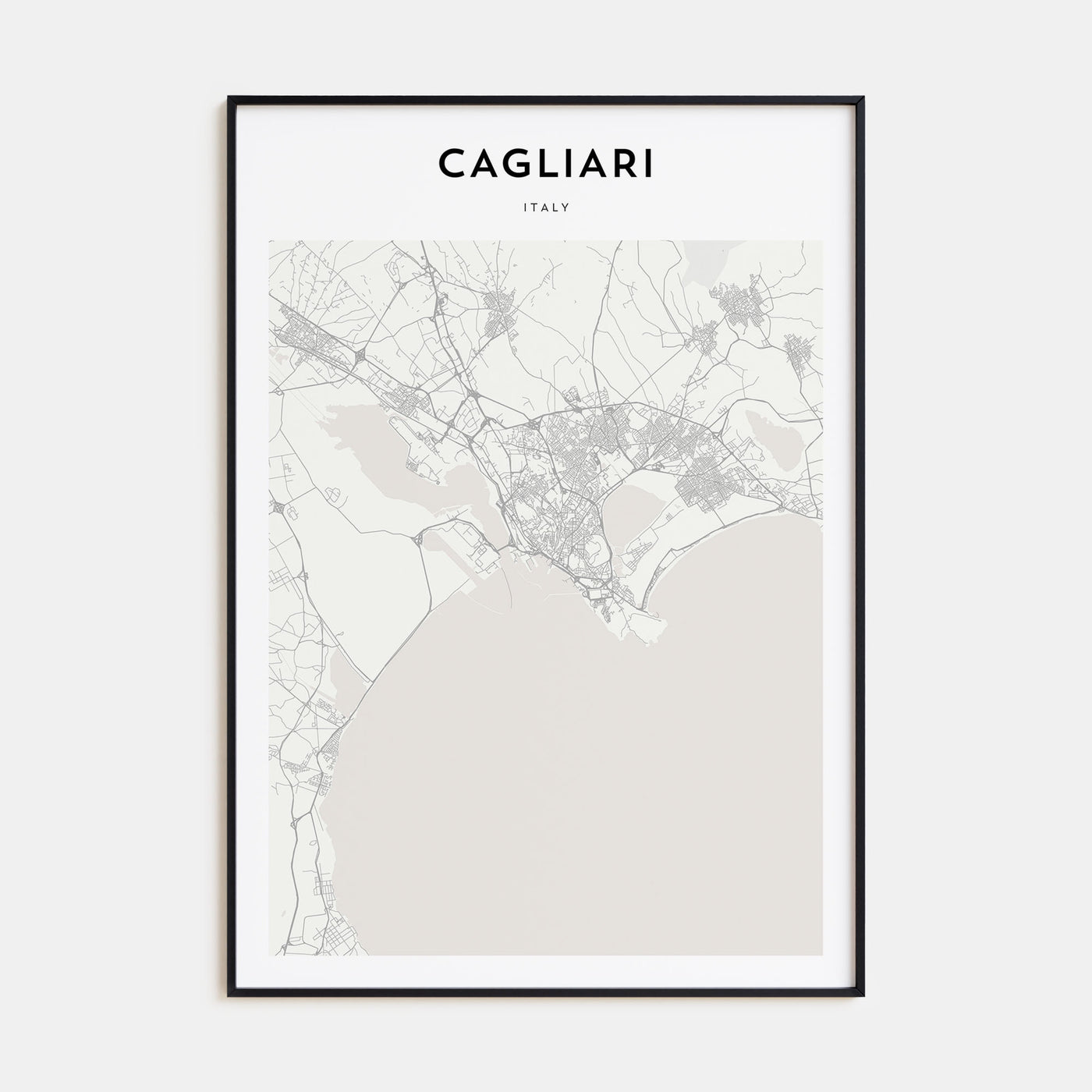 Cagliari Map Portrait Poster