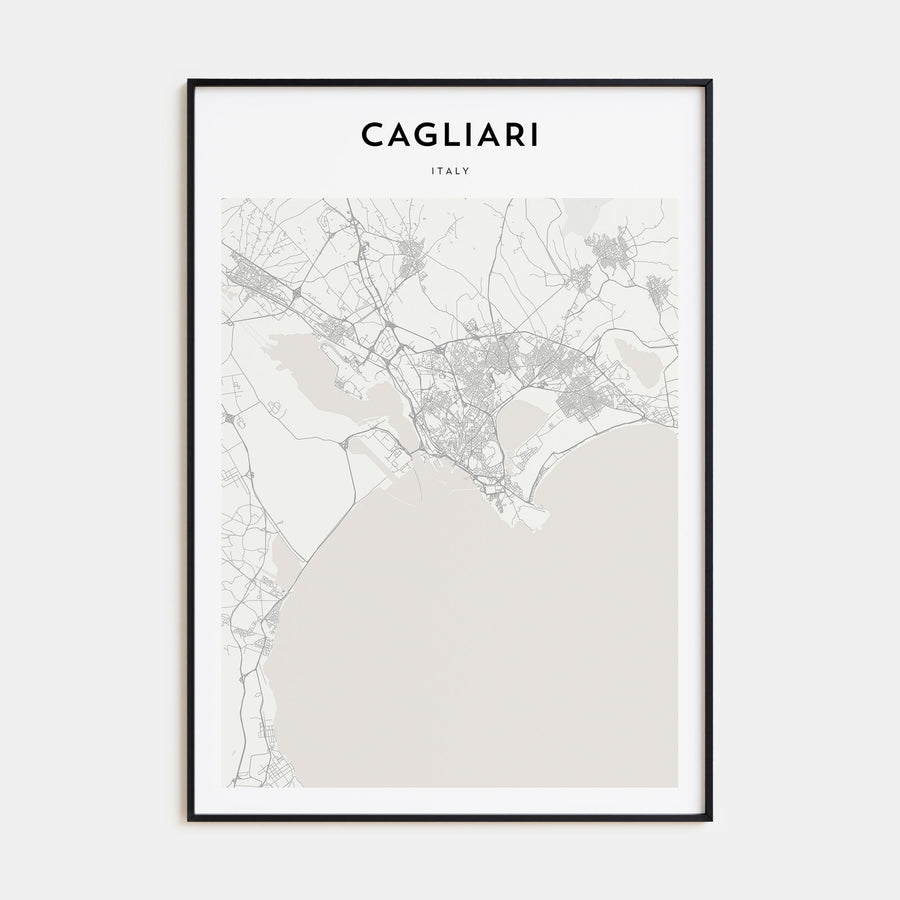 Cagliari Map Portrait Poster