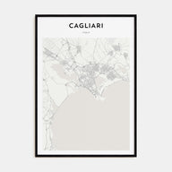 Cagliari Map Portrait Poster