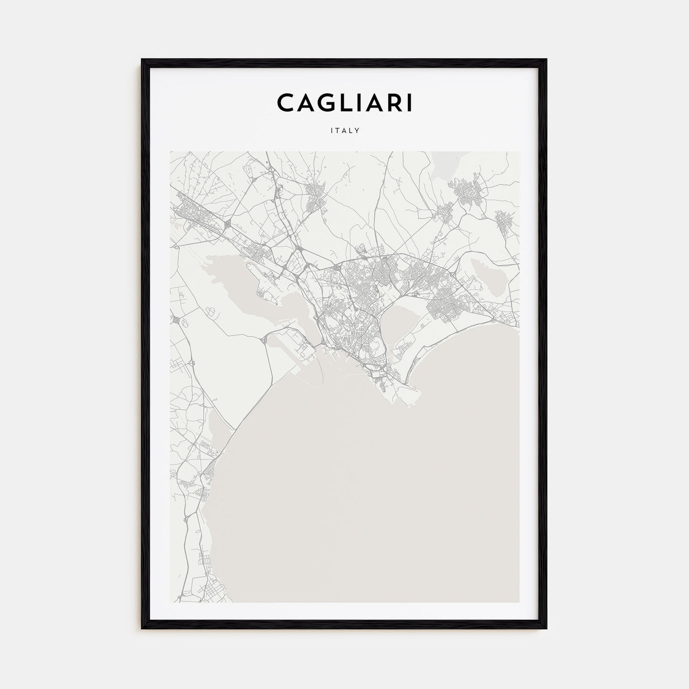 Cagliari Map Portrait Poster