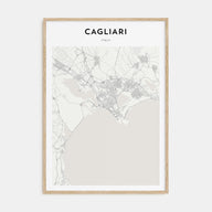 Cagliari Map Portrait Poster