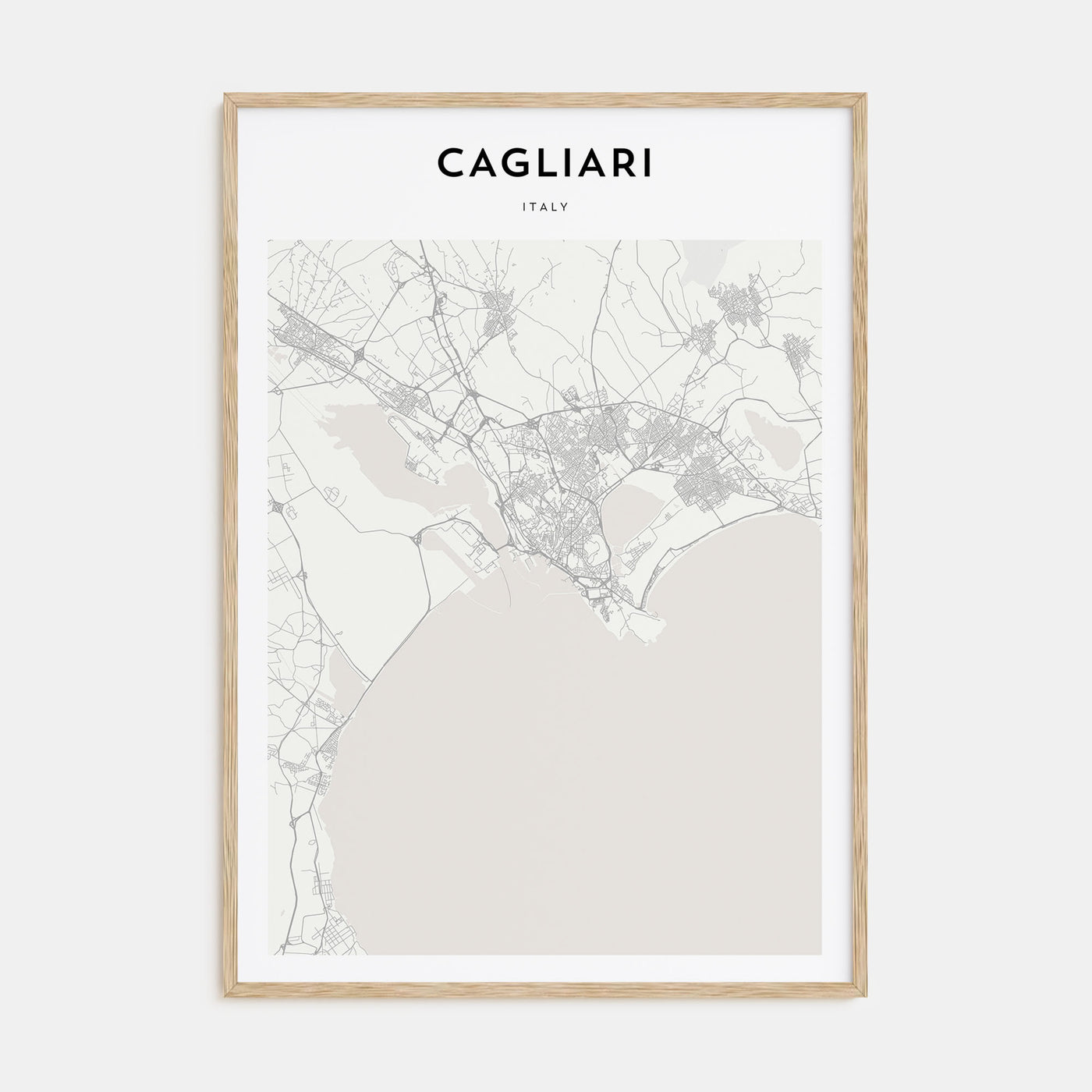 Cagliari Map Portrait Poster