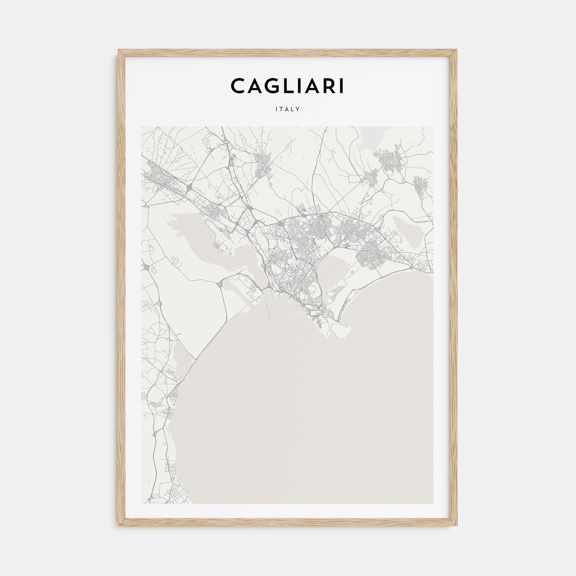 Cagliari Map Portrait Poster