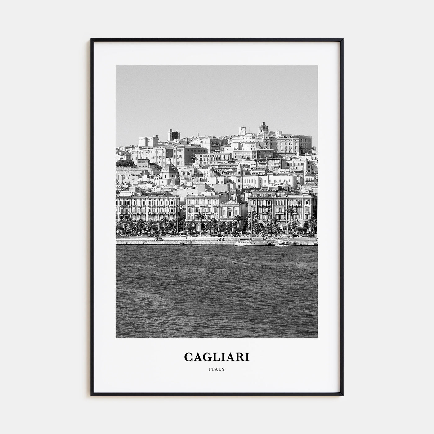 Cagliari Portrait B&W No 1 Poster