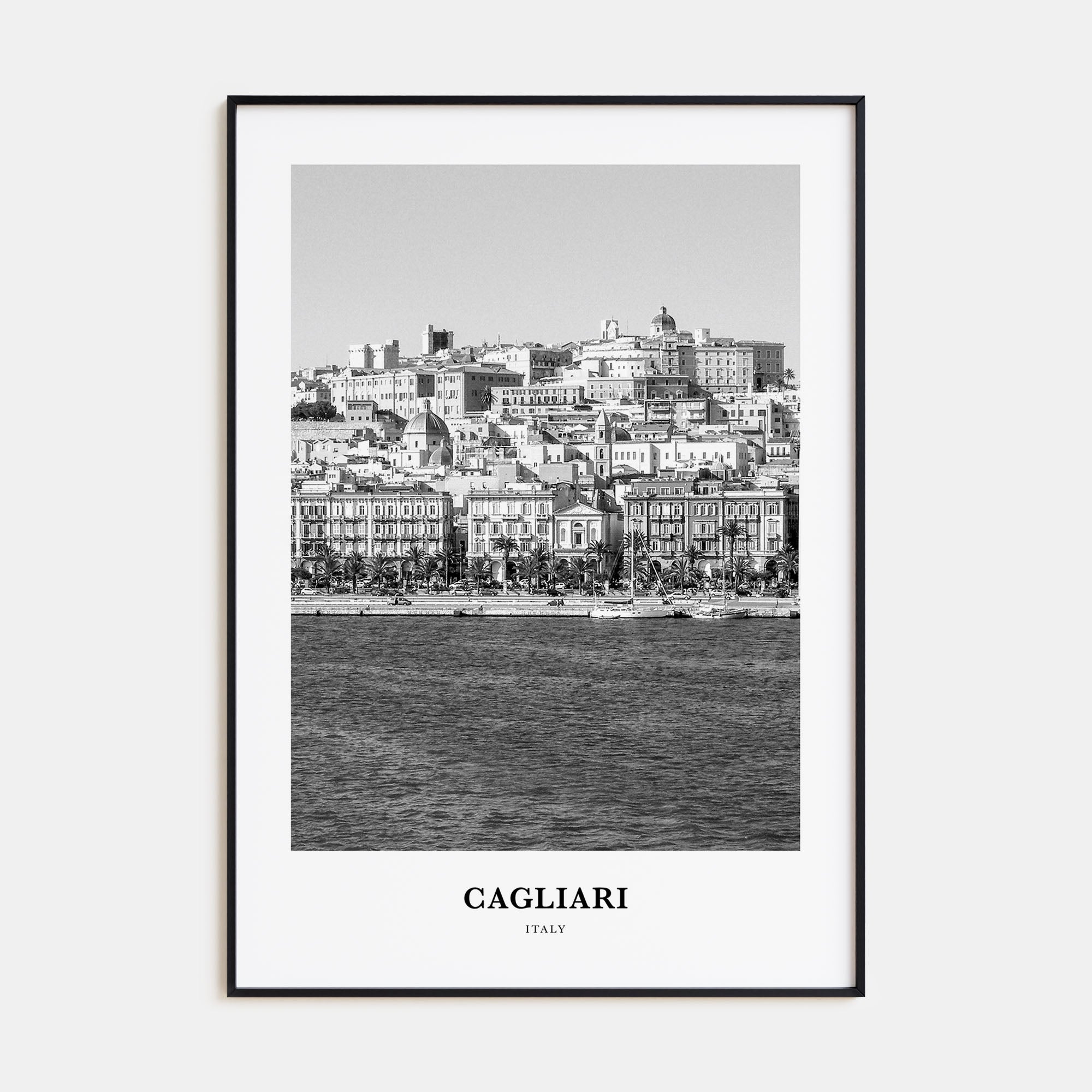 Cagliari Portrait B&W No 1 Poster