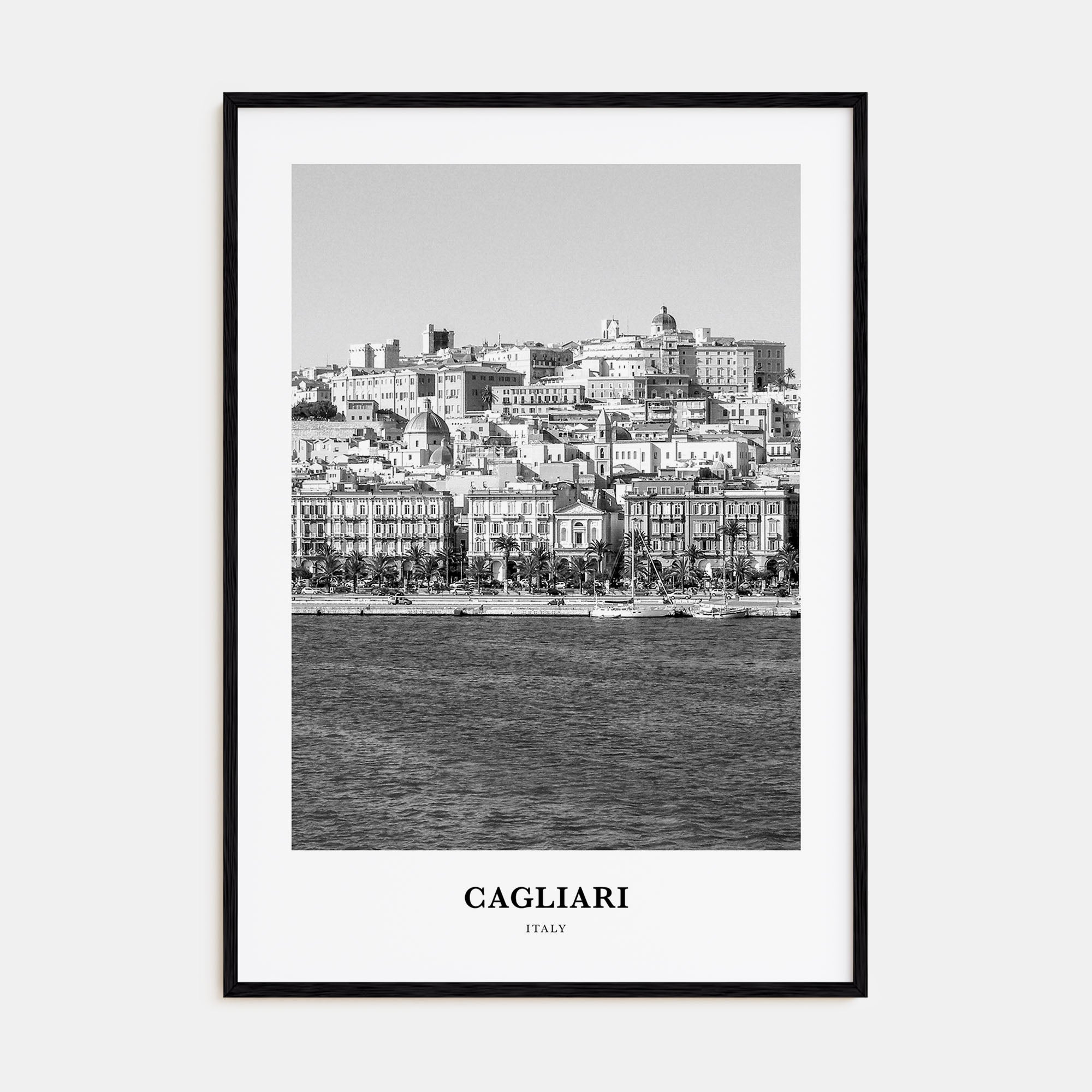 Cagliari Portrait B&W No 1 Poster