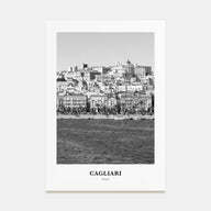 Cagliari Portrait B&W No 1 Poster
