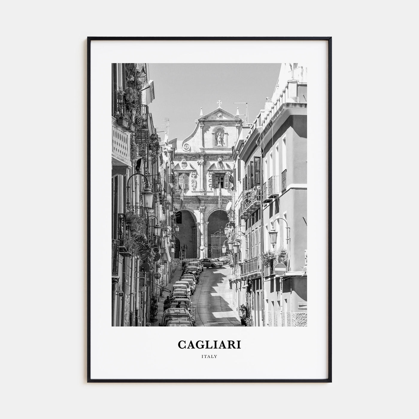 Cagliari Portrait B&W No 2 Poster