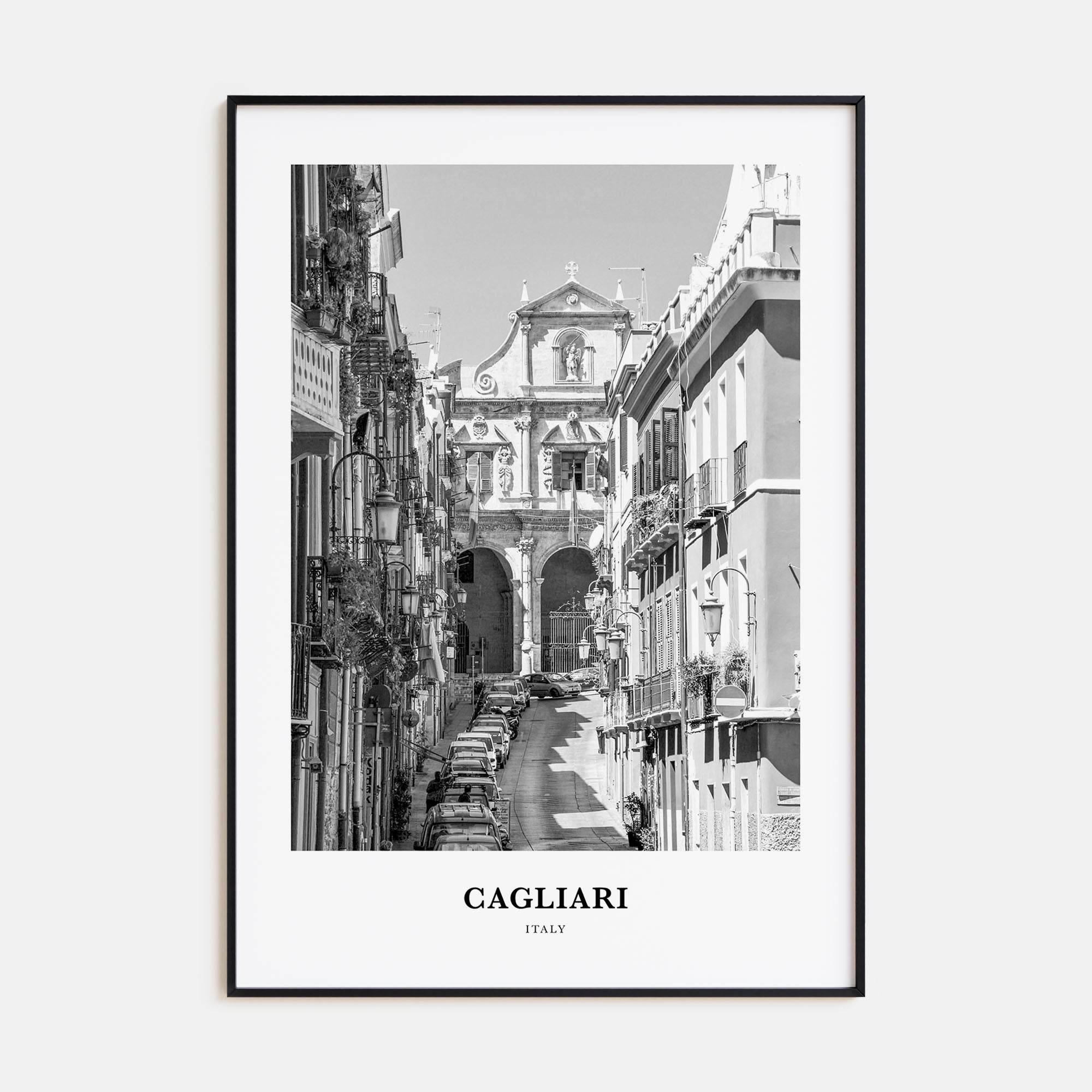 Cagliari Portrait B&W No 2 Poster