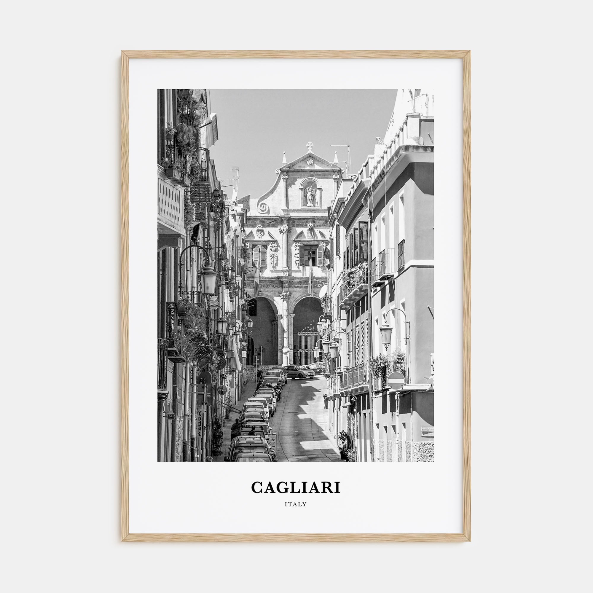 Cagliari Portrait B&W No 2 Poster