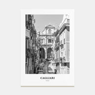 Cagliari Portrait B&W No 2 Poster