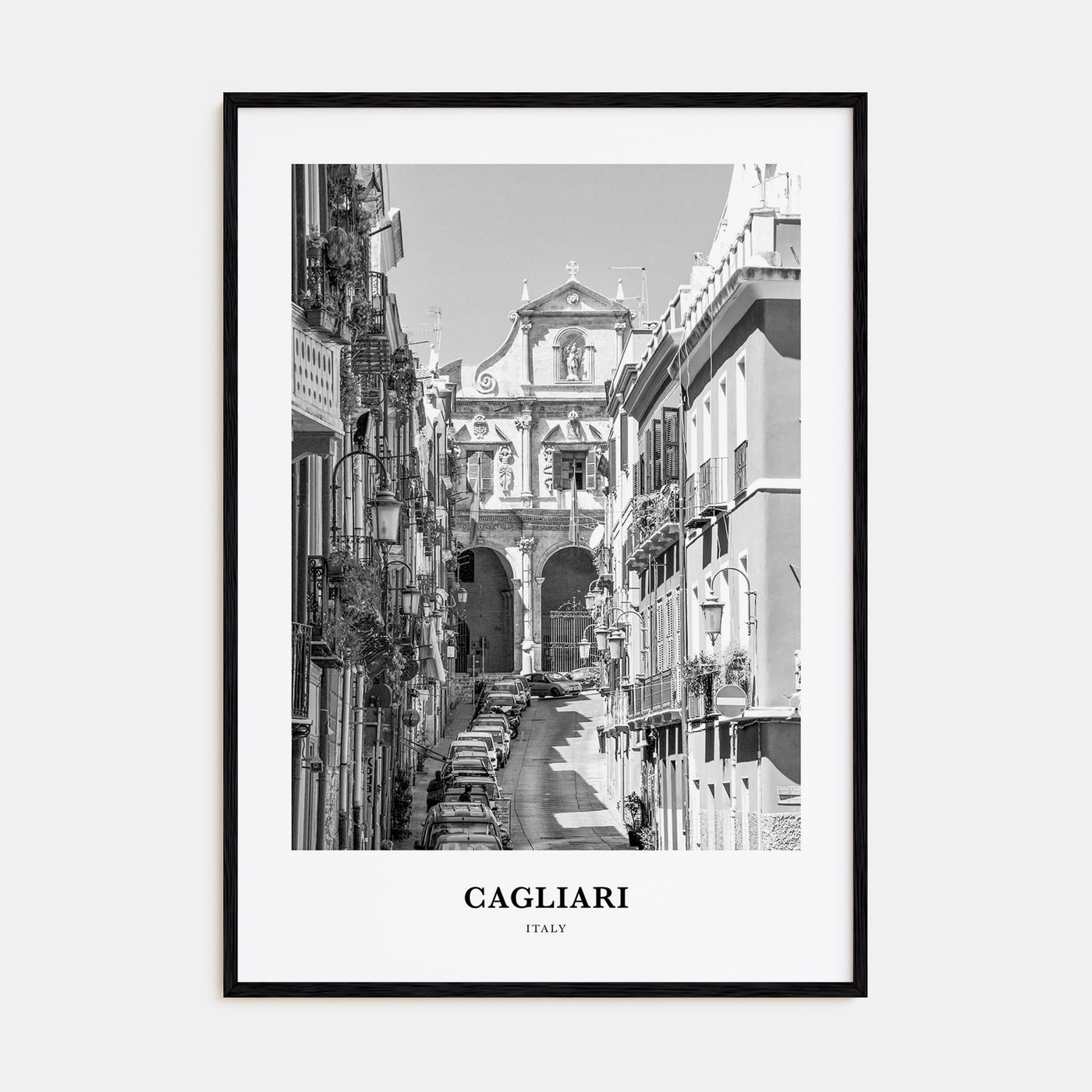 Cagliari Portrait B&W No 2 Poster