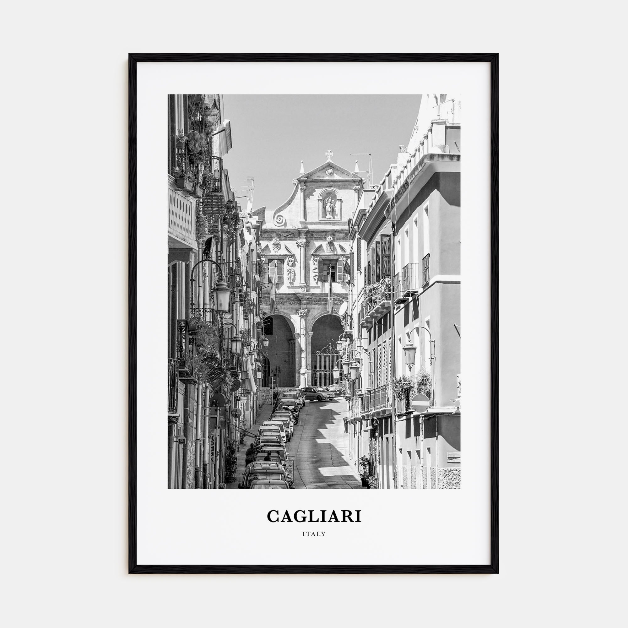 Cagliari Portrait B&W No 2 Poster