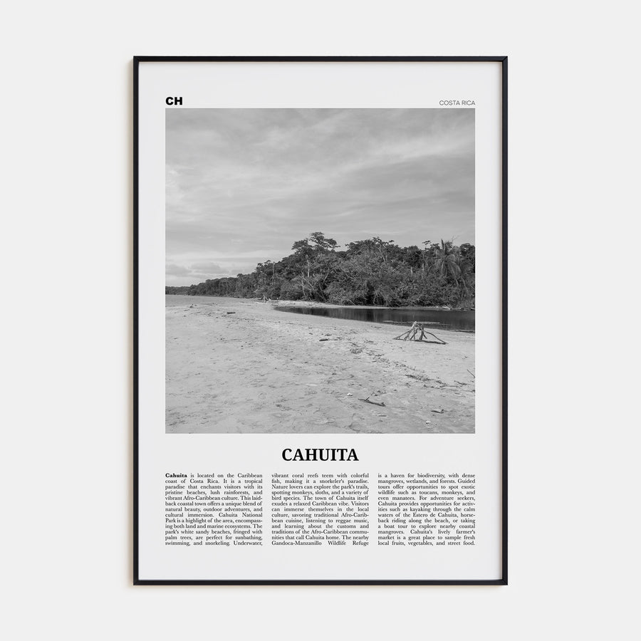 Cahuita Travel B&W Poster