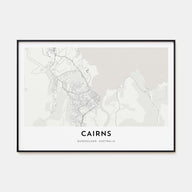 Cairns Map Landscape Poster