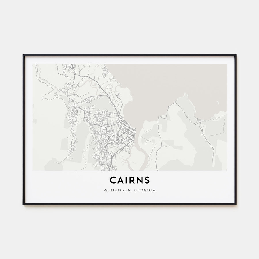 Cairns Map Landscape Poster