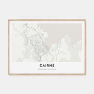 Cairns Map Landscape Poster