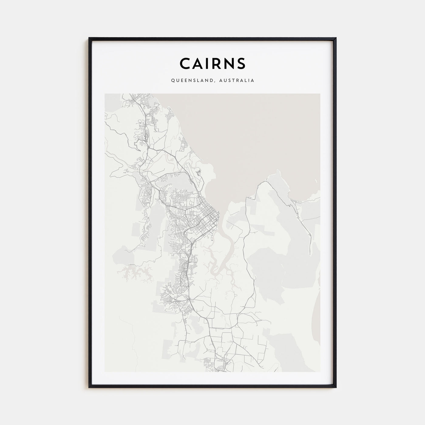 Cairns Map Portrait Poster