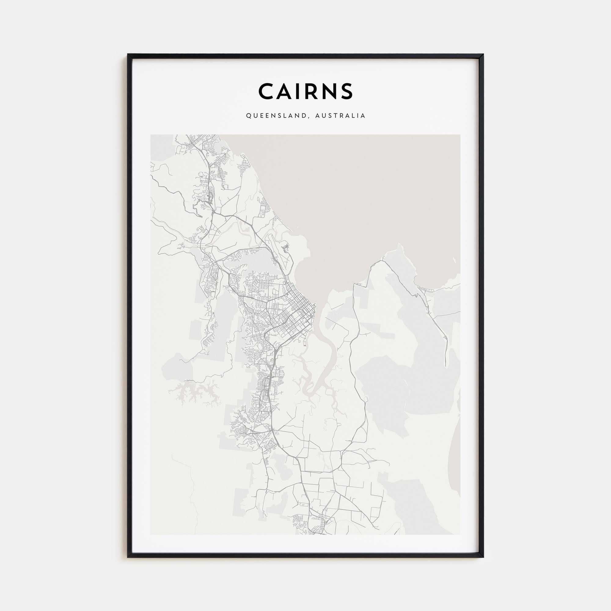 Cairns Map Portrait Poster