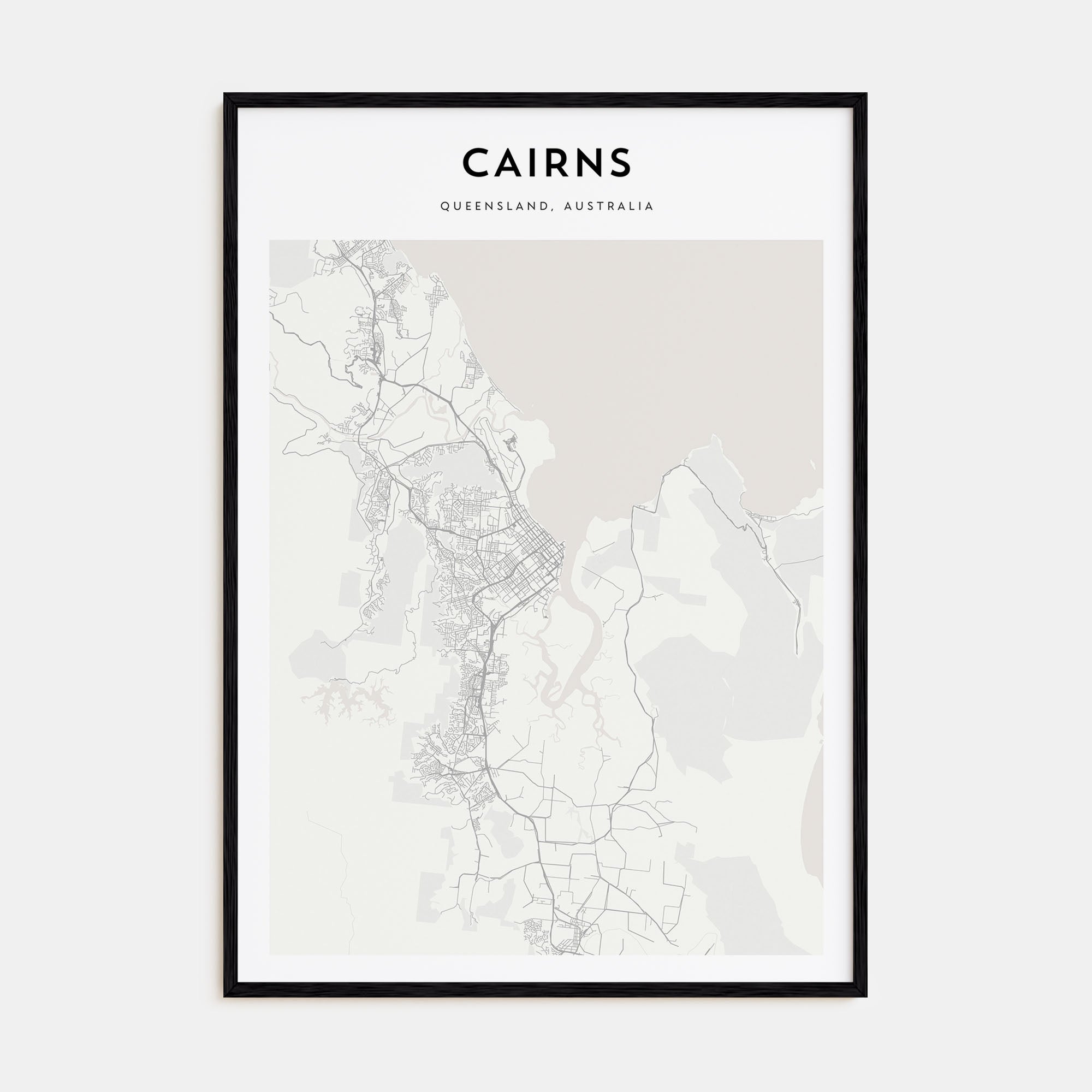 Cairns Map Portrait Poster