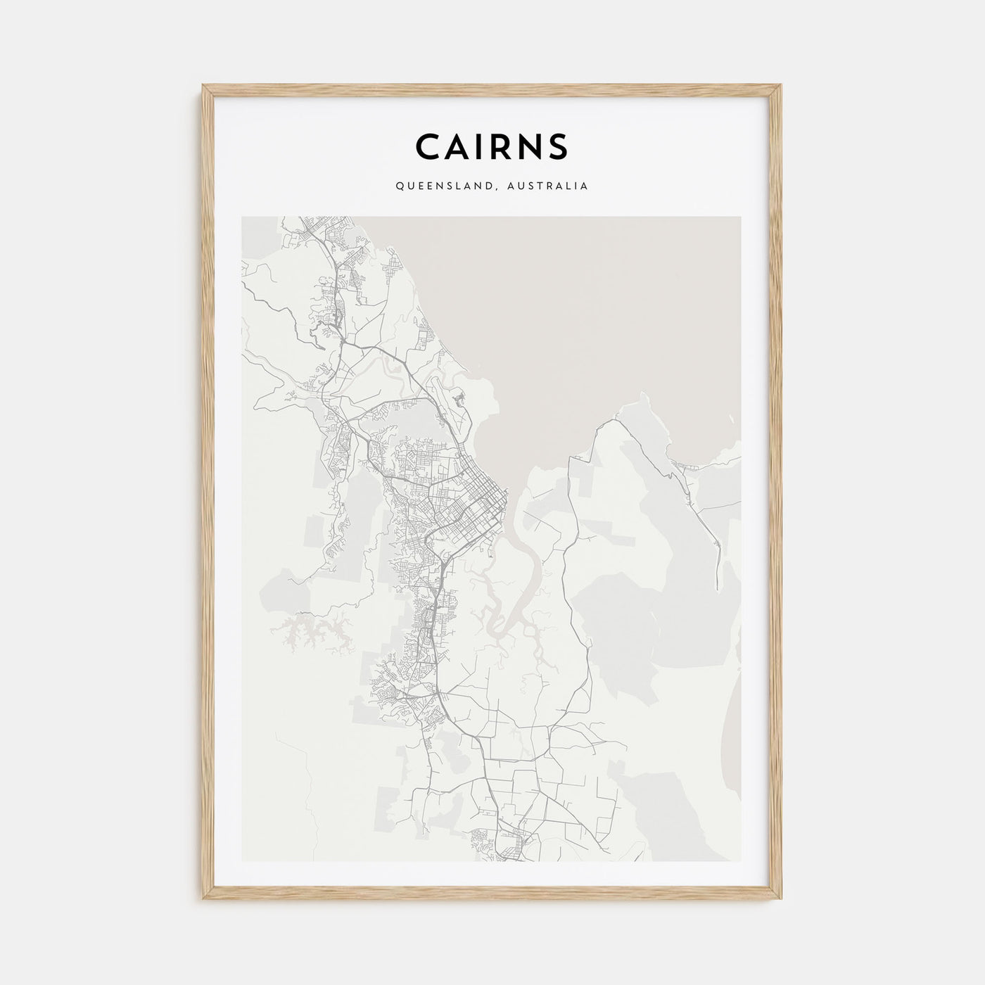 Cairns Map Portrait Poster