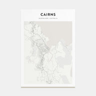 Cairns Map Portrait Poster