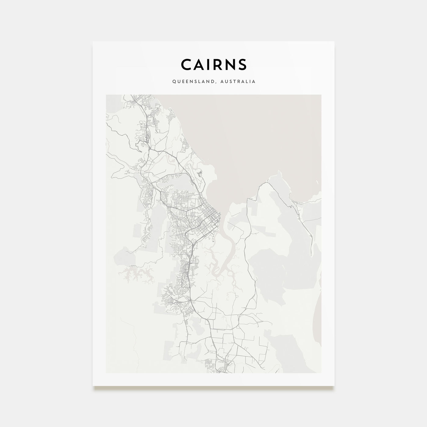 Cairns Map Portrait Poster