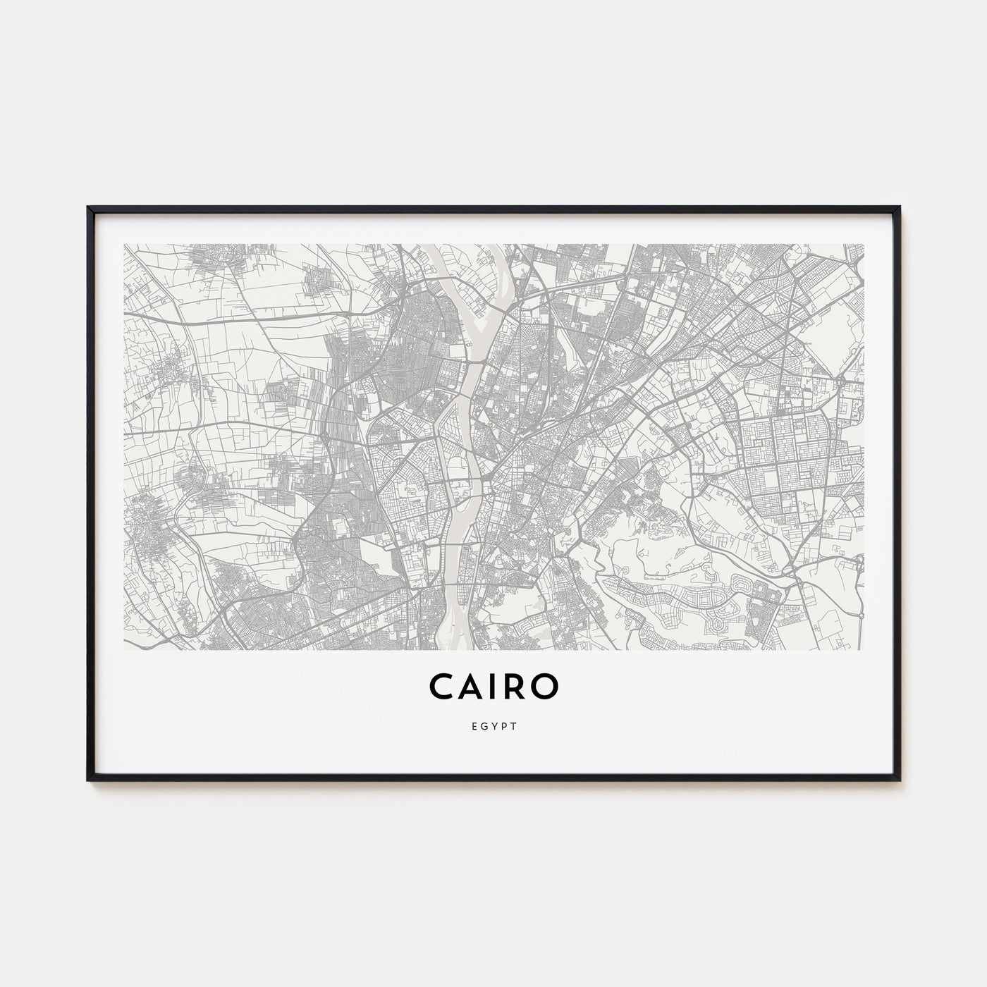 Cairo Map Landscape Poster