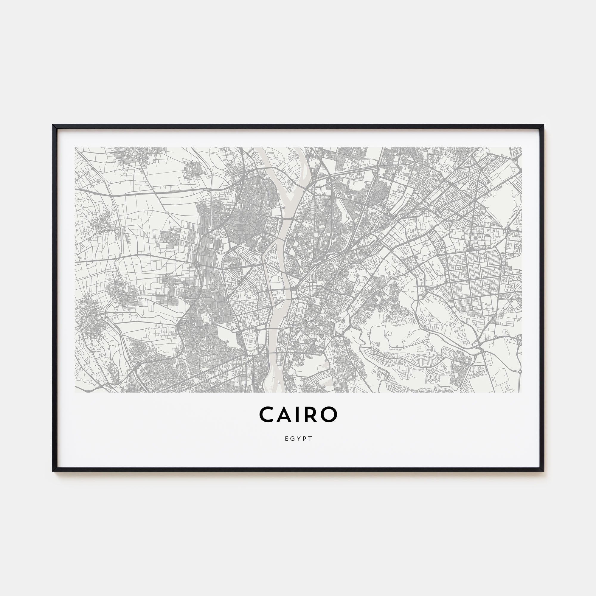 Cairo Map Landscape Poster