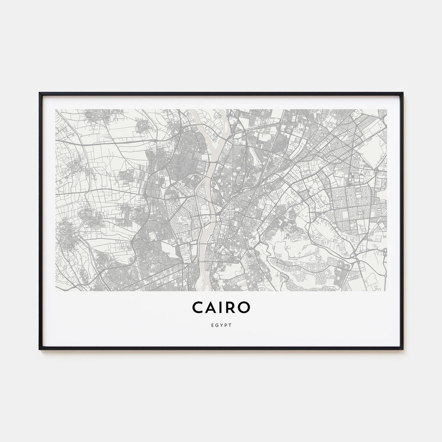 Cairo Map Landscape Poster